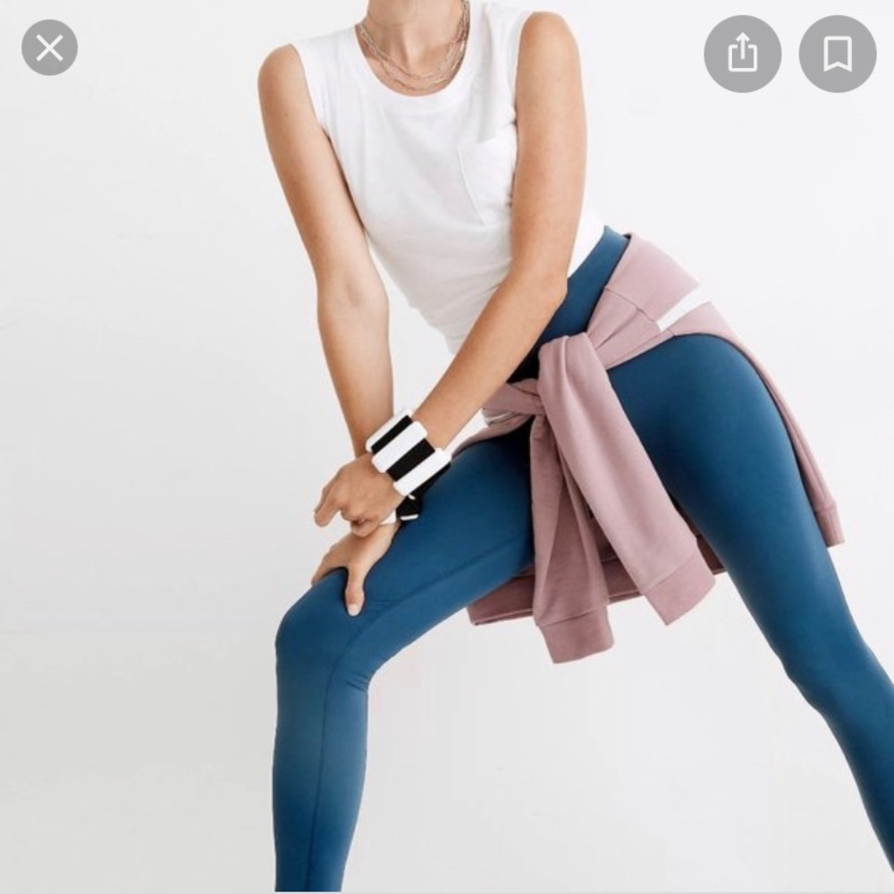 Madewell MWL high-rise 25” leggings - Blue Hermatite - Large NWT